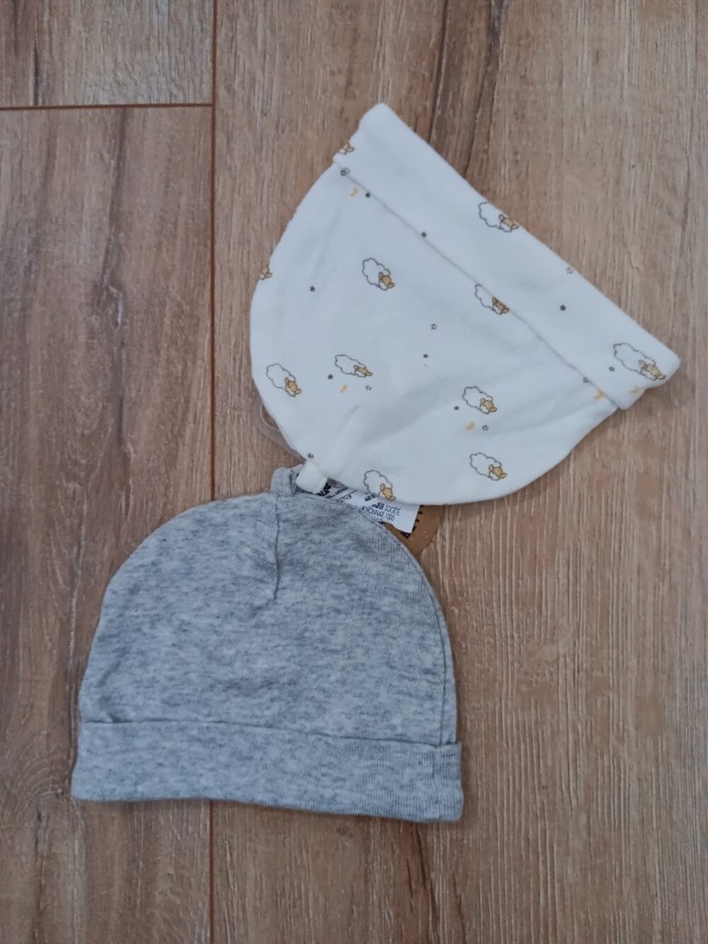 🔥4 for $20🔥Kiabi Baby Beanie Hat 2 Pack Set 48 / 51cm Organically Grown Cotton